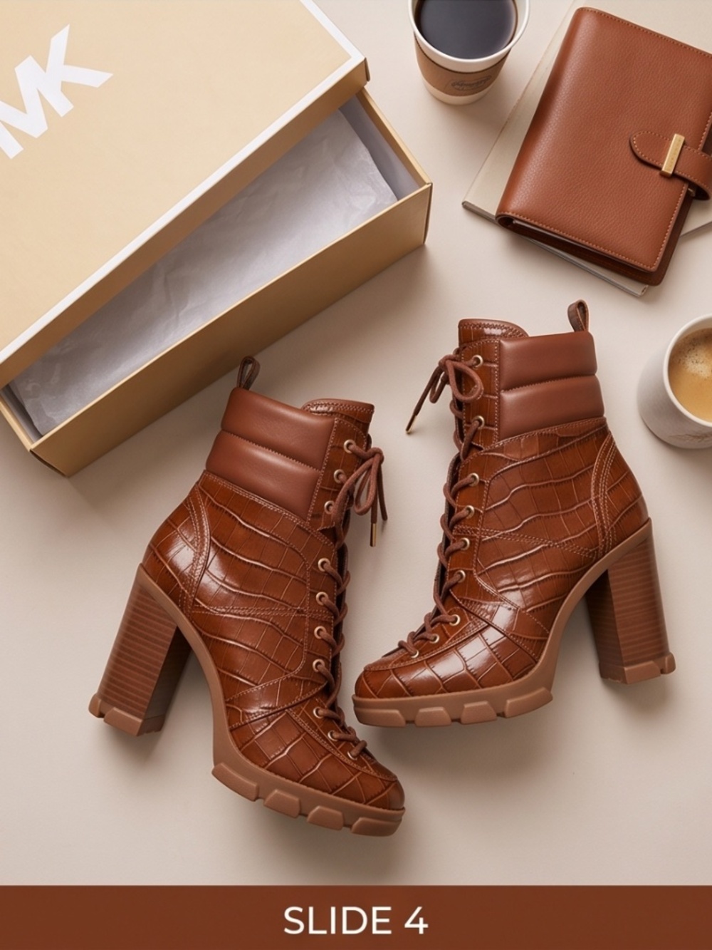 Michael Kors Crocodile print High Heel Boot